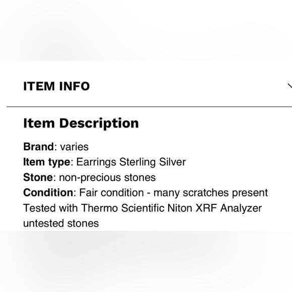 4 Pairs Tested Sterling Silver Stud Earrings – Gemstones & CZ - Picture 10 of 10